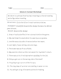 Idiom worksheets for learning and practising idioms themed around different topics. Englishlinx Com Idioms Worksheets
