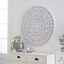 Carved Fl Wall Decor