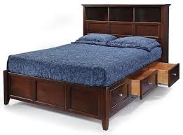 Alder Wood Mckenzie Queen Storage Bed