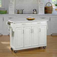 Glacer kitchen island cart on wheels, rolling kitchen cart with stainless steel countertop, rolling kitchen island for kitchen, dining room, restaurant, 53 x 18 x 36 inches (white) 4.0 out of 5 stars 6 Create A Cart White 4 Door Cabinet Kitchen Cart With Wood Top By Home Styles Home Kitchen Kitchen Dining Room Furniture Sailingschool Pl