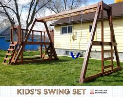 Kid S Swing Set Diy Plans Full Backyard