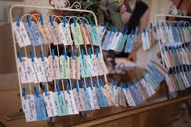 Vintage Clothespin Name Tag Seating Chart Marry Me Tampa