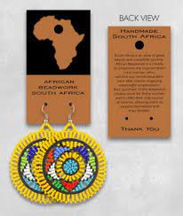 african beaded earrings large circle