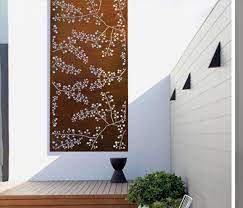 Wattle Laser Cut Metal Screen Outdoor