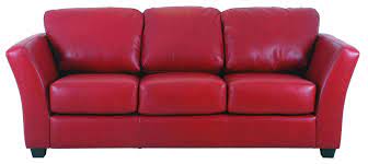 decorating with a red leather couch