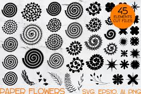 rolled paper flower templates svg