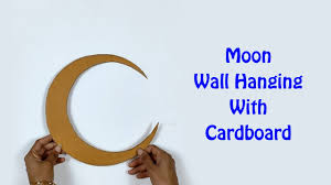 moon wall hanging with cardboard easy