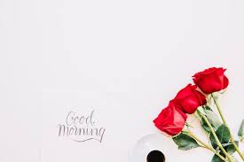 good morning concept with roses