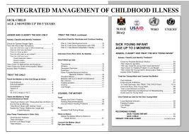 Integrated Management Of Child Health In Iraq Chart Booklet