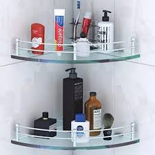 Dp Clear Glass Corner Shelf Size 8x8