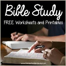 Free Bible Study Worksheets And Printables Homeschool