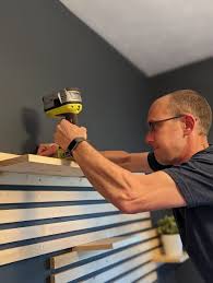 Diy Slat Wall With Shelves Life With