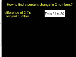 percent change between 2 numbers