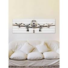 White Wood Wall Art Plane