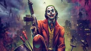 This wallpaper symbolizes the iconic line of the joker in the shape of the master criminal himself. Joker With Gun Up 4k Wallpaper Title Joker With Joker Wallpaper With Gun 3840x2160 Download Hd Wallpaper Wallpapertip