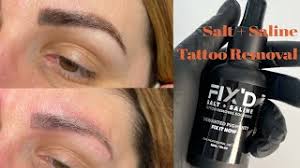 saline permanent makeup tattoo removal