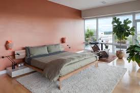 Bright orange wall bedroom bedroom light wonderful lighting ideas for high ceilings modern. 75 Beautiful Bedroom With Orange Walls Pictures Ideas July 2021 Houzz