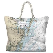 Md Ocean City Md Nautical Chart Tote Bag