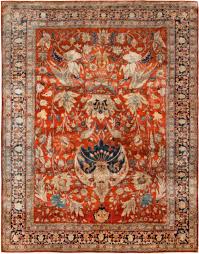 19th century persian tabriz silk red