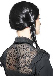 Best virgin hair weave bundles, cuticle aligned human hair. Wednesday Addams Pigtail Wig Dolls Kill