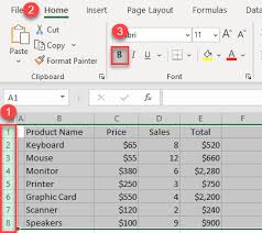 bold lines in excel google sheets