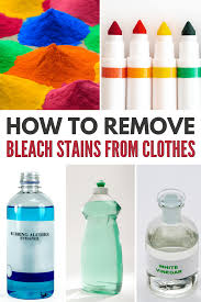 remove bleach stains from clothes