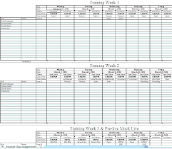 Weekly Student Schedule Template Excel Free College Planner
