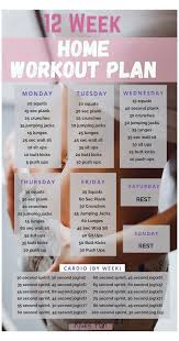 12 Week Home Workout Plan At Home