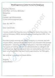 A sample or template will ensure that you include every crucial specification when writing. Experience Letter Format Work Experience Letter Samples How To Write Experience Letter A Plus Topper