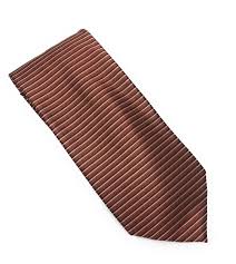 Light Dark Brown Striped Silk Neck Tie Set Dss224