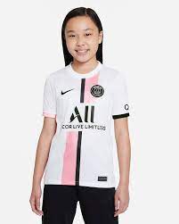 La parte de la equipación del psg. Paris Saint Germain 2021 22 Stadium Away Older Kids Nike Dri Fit Football Shirt Nike Gb