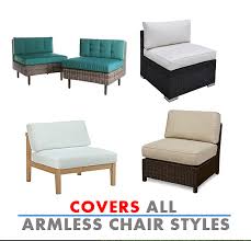 Custom Made Armless Chair Covers