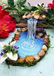 Rock Wall Fairy Garden Pond With