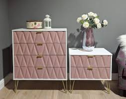 Picking out furnishings and decorating an entire home or apartment is a large process. Diamond Bedroom Furniture In Kobe Pink With White Or Light Grey