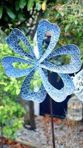 Blue Flower Windmill Garden Ornament
