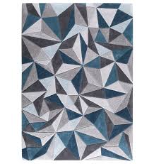 rectangular rug with geometric patterns