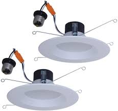 Utilitech 2 Pack 65 Watt Equivalent White Dimmable Led Recessed Retrofit Downlights Fits Housing Diameter 5 In Or 6 In Amazon Com
