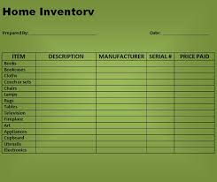 Simple And Easy To Use Home Inventory Checklist Template