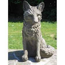 Stone Fox Garden Statue On Onbuy