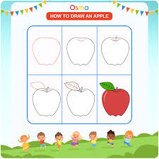how to draw an apple a step by step