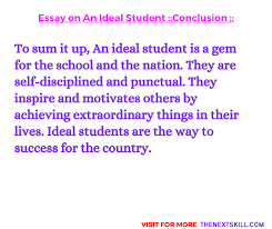 essay on an ideal student short long
