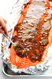 honey mustard salmon in foil gimme