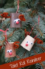 This diy clothespin reindeer ornaments idea is so cute! Toilet Roll Reindeer Christmas Ornaments Happy Hooligans