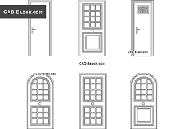 Typical Door Types Autocad Blocks In Plan