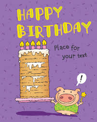 funny cartoon birthday cards vector 03