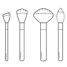 hand drawn makeup brushes a tool for