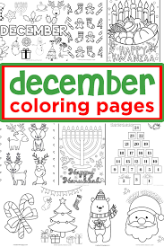 free printable december coloring pages