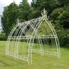 cream gothic metal garden tunnel