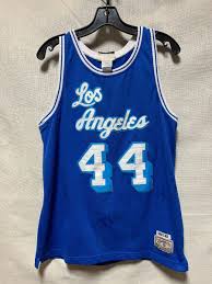 It is quite similar to the denver nuggets colors and has the mpls logo on the front. Throwback Nba Los Angeles Lakers Basketball Jersey 44 West As Is Boardwalk Vintage