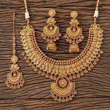 antique matte gold plated south indian